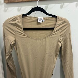 Princess Polly Tan Long Sleeve Top